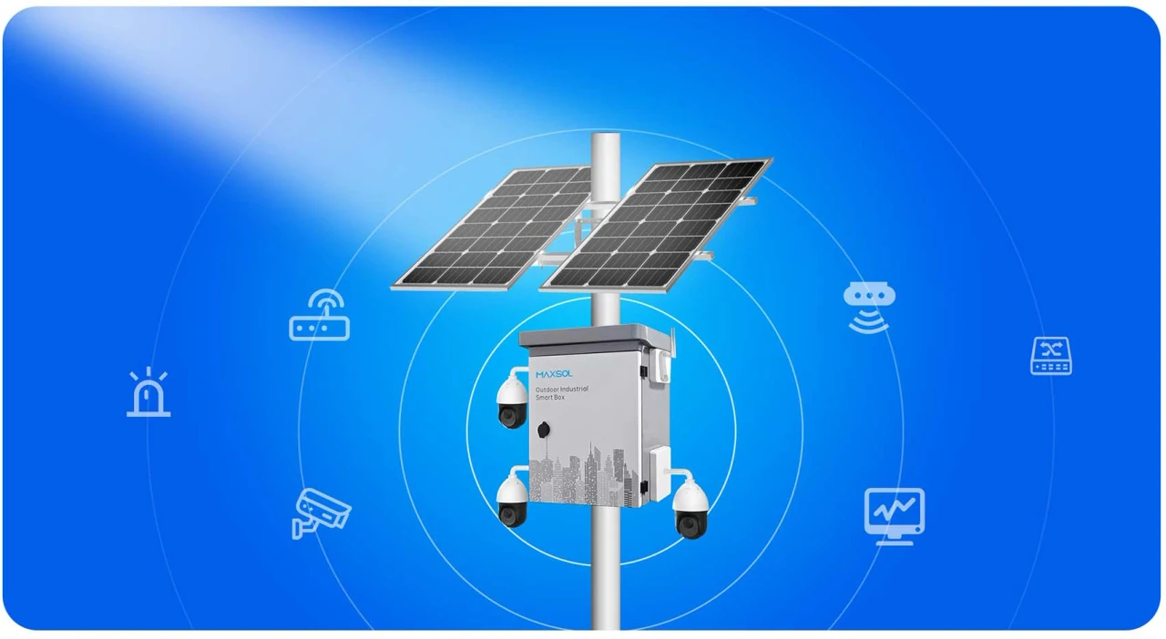 Integriertes MAXSOL-Solarstromsystem für den Außenbereich