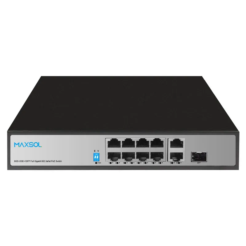 PS1802FG: 8-Port-Gigabit-PoE+-Switch mit RJ45/SFP