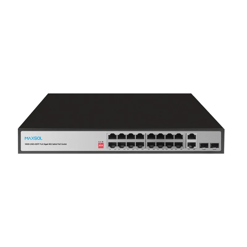 Unverwalteter 16-Port-Gigabit-PoE-Switch mit hoher Reichweite, 200 W