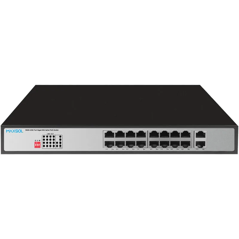 16-Port-Gigabit-PoE+-Switch, 300 W, 2 Uplinks