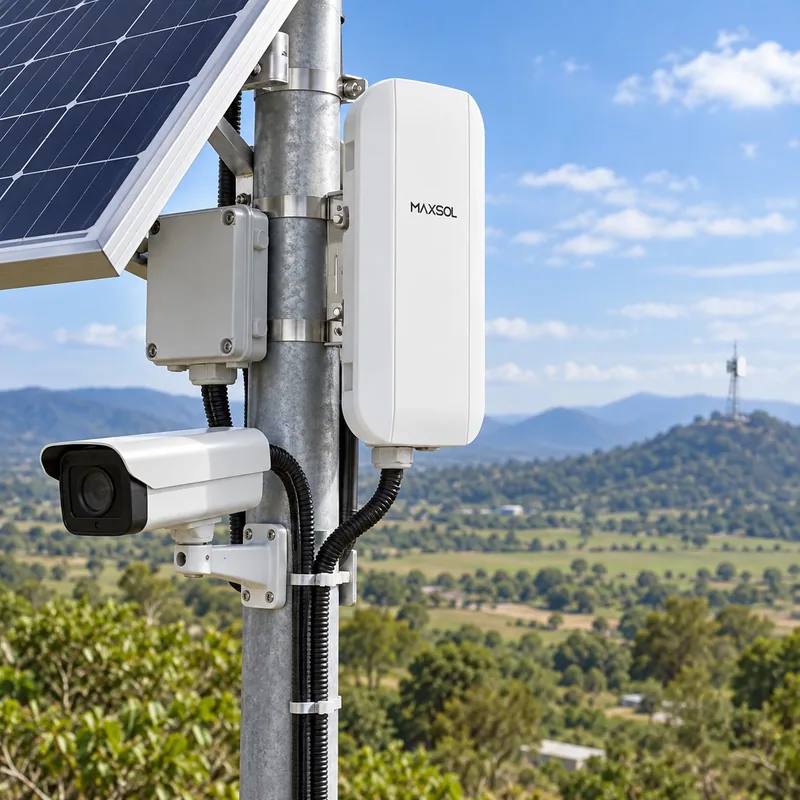 Maxsol CPE295 mit gerichteter 5,8-GHz-MIMO-Antenne und Gigabit-LAN-Anschluss
