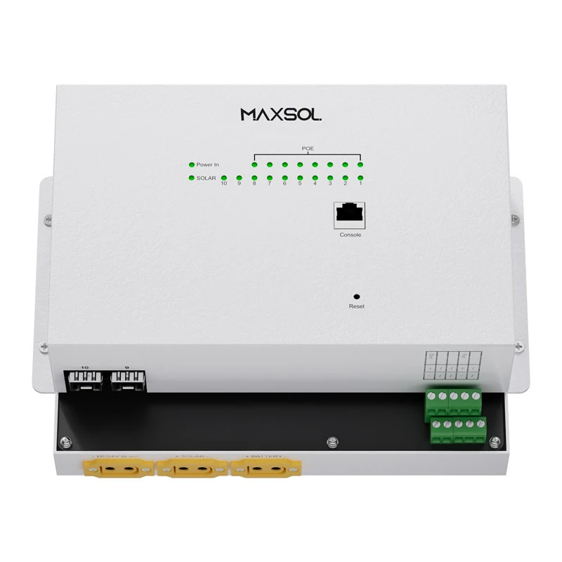Gemanagter industrieller Solar-PoE-Switch 8GE+2GF