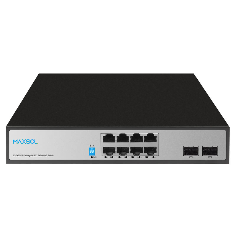8-Port-Gigabit-PoE+-Switch, 2 SFP-Uplinks